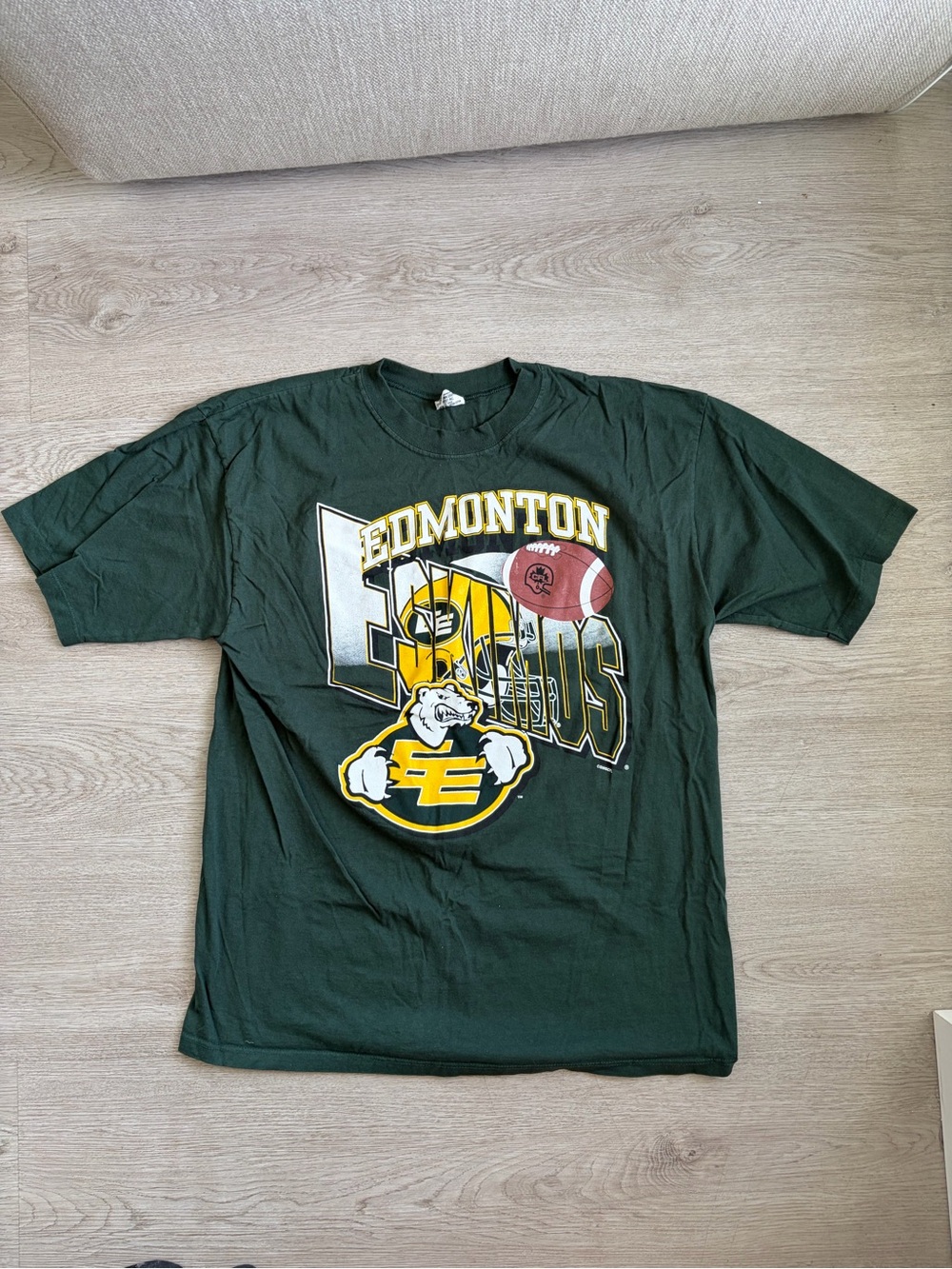 Edmonton Elks Green Graphic Tee - Men's Football Shirt